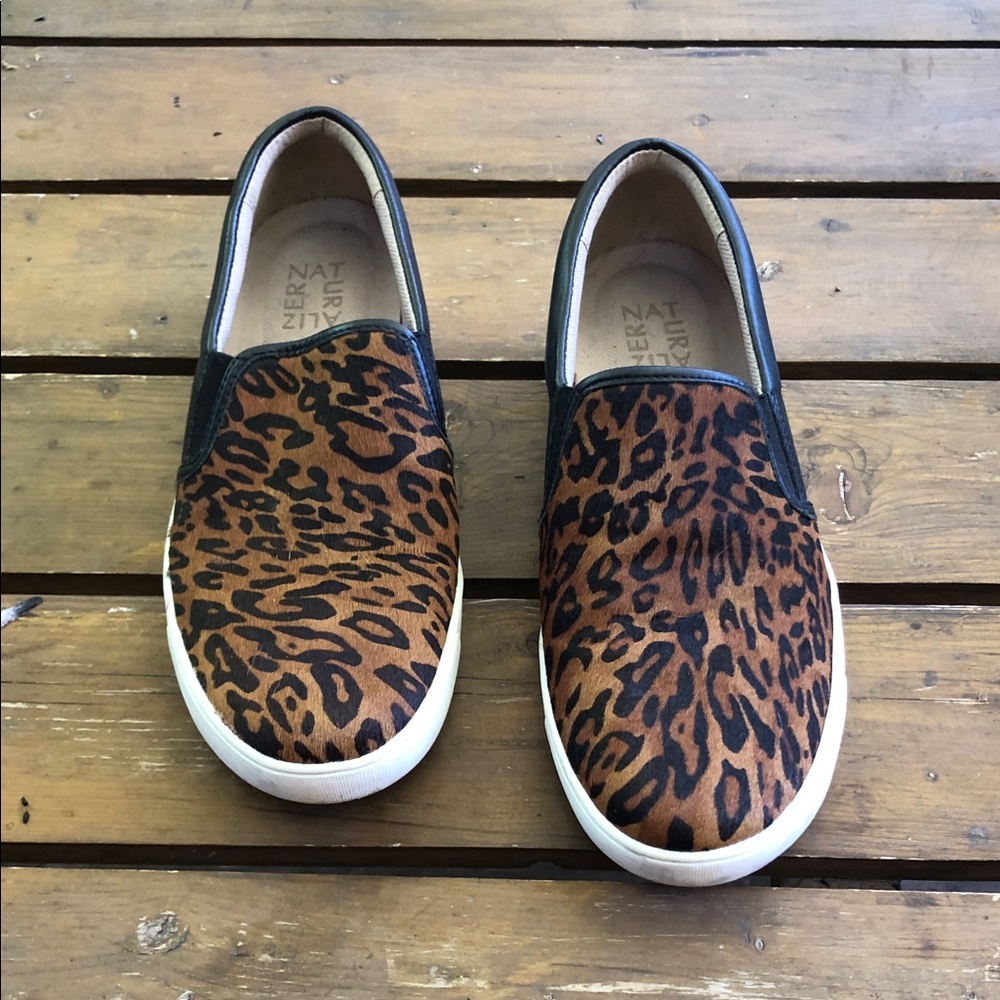 Naturalizer womens Leopard Print Slip-On Shoes - Brown